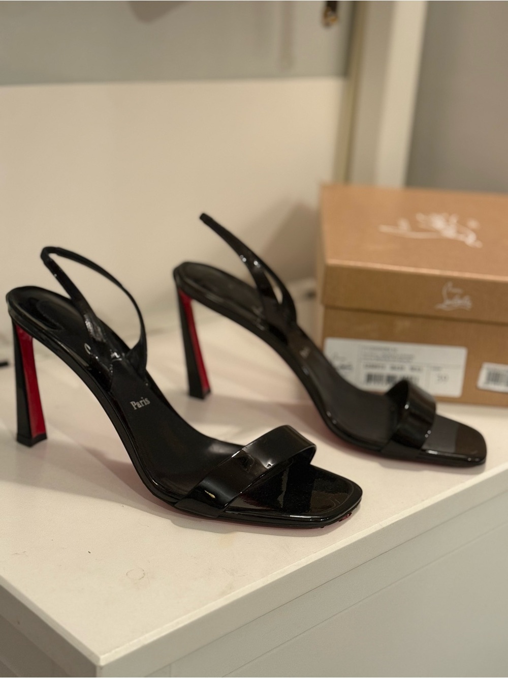 Authentic Christian Louboutin O Condora 85 slingback sandals